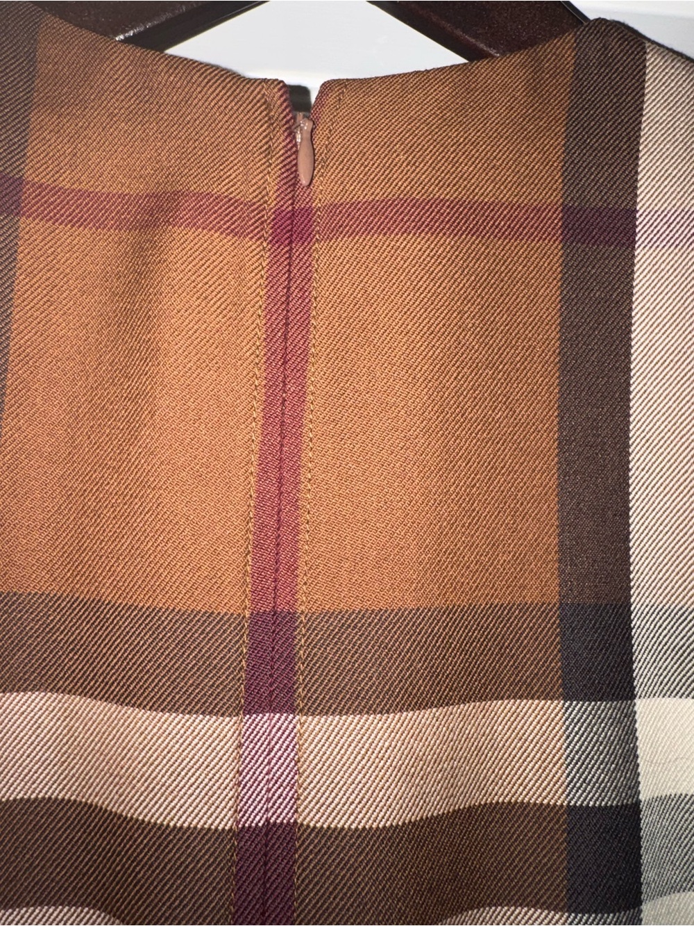Burberry Dark Birch Brown Check Sleeveless Sheath Dress - Picture 4 of 8
